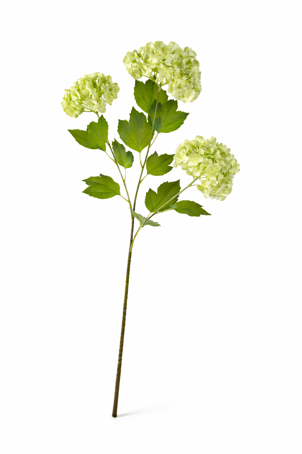 Real Touch Light Green Snowball Bush Stem