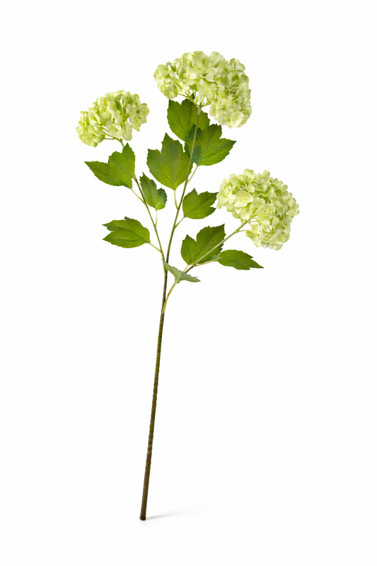 Real Touch Light Green Snowball Bush Stem